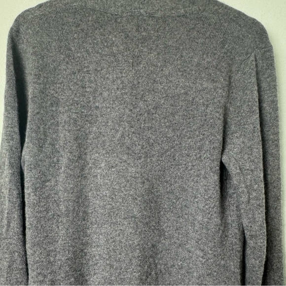 NWT 100% Cashmere 41 Hawthorn Dark Grey Open Front Draped Leena Cardigan Sweater - Picture 6 of 13